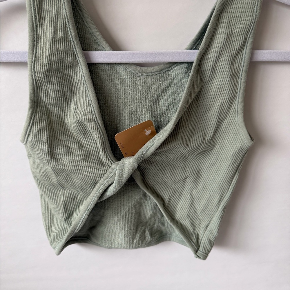 By Together Chic Light Green Ribbed Top
